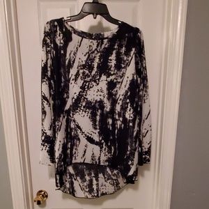 Black and white blouse